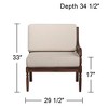 Teal Island Designs Napa Modular Natural Dark Oil Acacia Right Arm Chair - 4 of 4