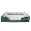 FurHaven Velvet Waves Perfect Comfort Cooling Gel Top Memory Foam Sofa Dog Bed - 2 of 3