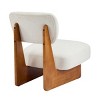 Set of 2 Accent Chair with Beige Upholstery, Comfortable Modern Accent Chairs with Wood Base for Living Room or Office-Maison Boucle - 4 of 4