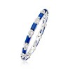 Ross-Simons 0.40 ct. t.w. Simulated Sapphire and .30 ct. t.w. CZ Eternity Band in Sterling Silver - 3 of 4