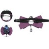 INSPIRE CHIC Women's Satin with Blue Rhinestone Bow Tie One Size Dark Purple - 3 of 4