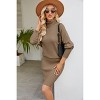 Women's Sweater Dress Long Knitted Dress High Temperament Thin Package Hip High Neck Sweater Dress - 3 of 4