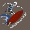 Women's Design By Humans Halloween Surfing Zombie Skeleton Funny Costume t shirt By graceandfinn Racerback Tank Top - 2 of 3