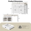 NicBex Mobile Kitchen Island Cart Kitchen Carts with Storage, 2 Drawers, 4 Cabinet Doors and Extending Dining Table for Kitchen - 2 of 4