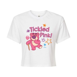 Women's - Toy Story - Lotso Tickled Pink Cropped Graphic T-Shirt - 1 of 4