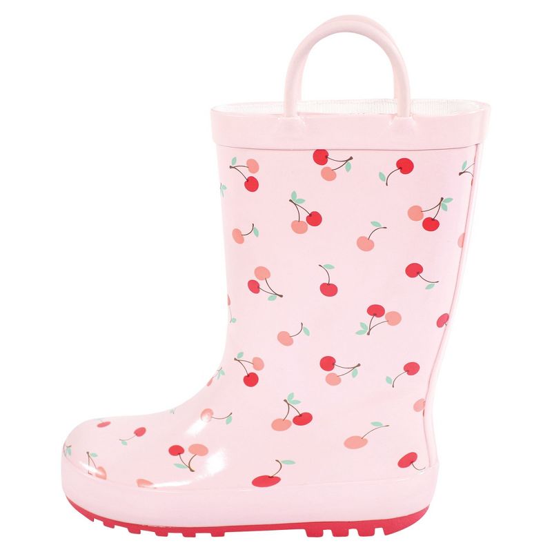 Hudson Baby Kids Girls Rain Boots, Cherry Sweet, 10 Toddler