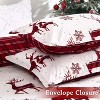 Christmas Duvet Cover Queen, Soft Brushed Microfiber Comforter Cover Sets, Reindeer Printed Holiday Theme Bedroom Decorative Bedding - 4 of 4