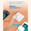 Itopfox European Travel Plug Adapter with 2 Outlets & 3 USB Ports (2 USB C), US to Europe Power Adapter for Italy Spain France Germany - 3 of 4
