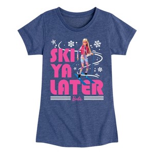 Girls' - Barbie - Ski Ya Later Fitted Short Sleeve Graphic T-Shirt - 1 of 4