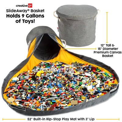 Gray Stripe SlideAway Toy Storage Organizer with Play Mat