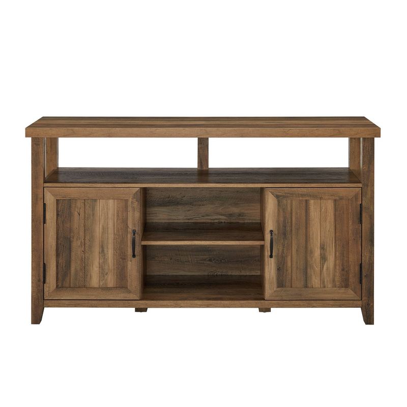 Modern Farmhouse Highboy Double Grooved Door TV Stand for TVs up to 65"  - Saracina Home, 4 of 12