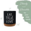 Elanze Designs Eat Drink Love Black X-Large Cork Bottom Kitchen Utensil Holder - 2 of 4