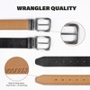 Wrangler Men's Reversible Leather Belt, Brown Black Two-in-One Western Belt, One Size, Cut For Fit - 4 of 4