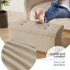 StorageBud Storage Ottoman for Bedroom End of Bed, Velvet Storage Bench, Large Storage Ottoman Bench, Entryway Bench with Storage - 2 of 4