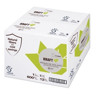 Papernet Kraft Tech Hardwound Roll Towel, Kraft, 1-Ply, 7.8" x 600 ft, Brown, 12 Rolls/Carton - 1 of 1