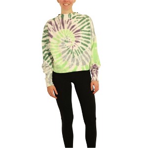 Elevenparis Womens Cropped Tie Dye Sweatshirt - 1 of 4