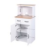 NicBex Tall Kitchen Pantry Storage Cabinet with Microwave Oven Countertop and 2 Drawers for Dining Room,Bathroom,Kitchen - 4 of 4