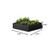 SEVOBAL Planters Double Layer Outdoor Rectangle Garden Bed Planter Box Planter Herbs-Large Garden Bed Kit for Vegetables, Black, 3.94"*3.94"*1.97" - 3 of 4
