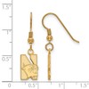 Black Bow Jewelry 14k Yellow Gold Plated Sterling Silver Northwestern Wildcats NCAA Dangle Earrings - 2 of 3