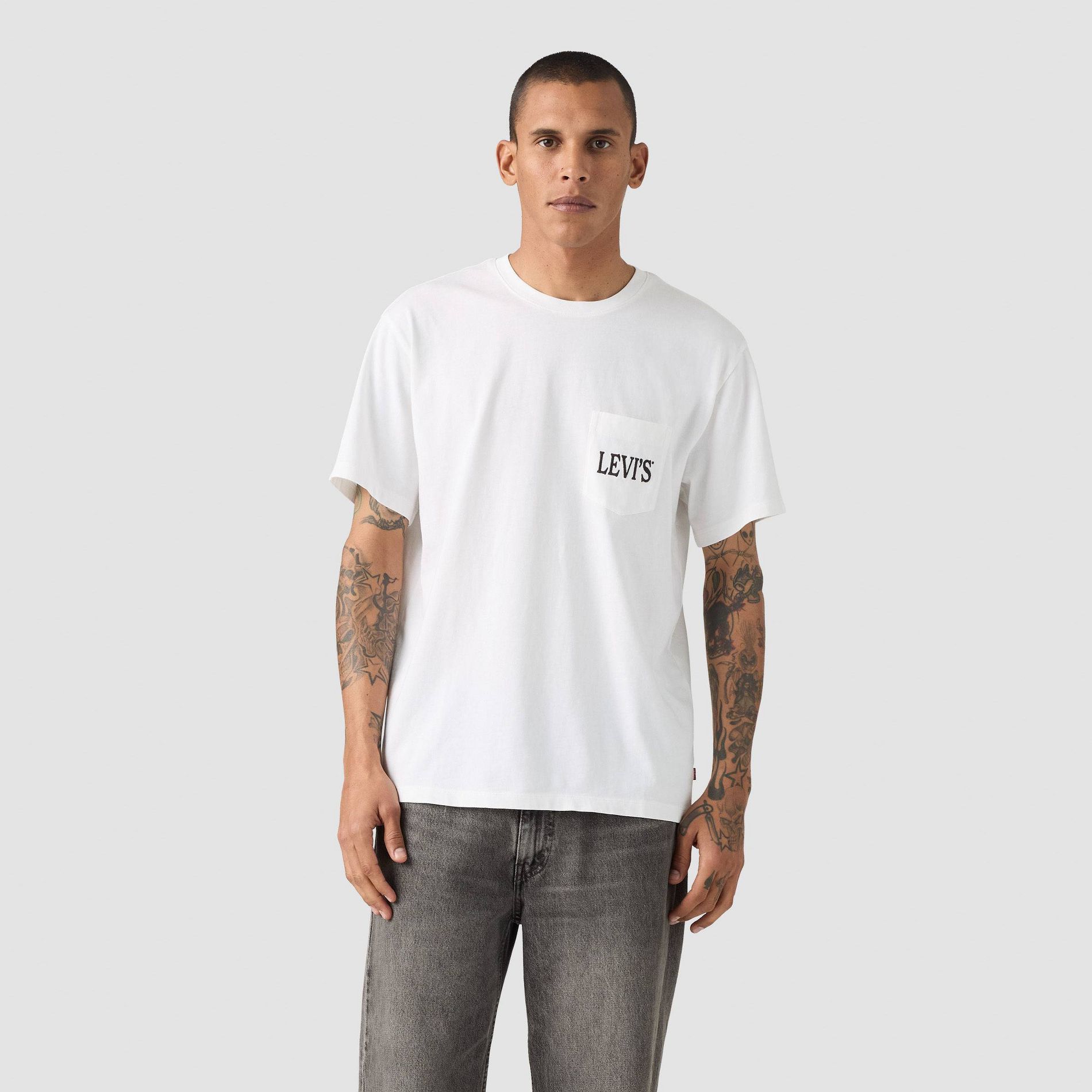 Levi's® Men's Relaxed Fit Short Sleeve Dry Goods Pocket T-Shirt - White M