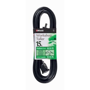 Woods Indoor or Outdoor 15 ft. L Black Extension Cord 16/2 - 1 of 1