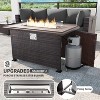 ALAULM Outdoor Patio Furniture Set Outdoor Sectional Rattan Sofa Set Brown Manual Wicker Patio Conversation Set with Cushions - 4 of 4