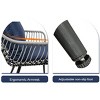 Anybear 5PC Gray-Blue Wicker Rattan Table and Chairs Set with Ottoman Patio Bistro Set - 3 of 4