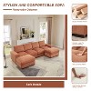 corduroy sofa bed, foldable double sofa bed with folding armrests, suitable for living rooms - 3 of 4