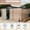 Outdoor Metal Storage Shed, Weatherproof Garden Shed with lock, Sloping Roof & Ventilation,  for Backyard, Patio & Garage Storage - 4 of 4