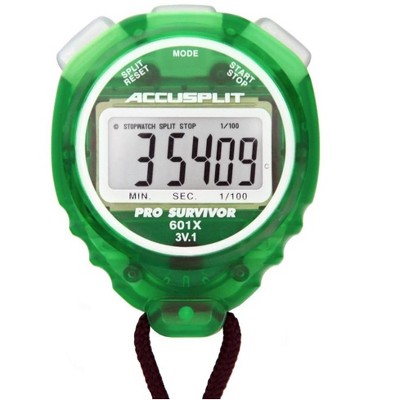 Accusplit A601X Pro Survivor Stopwatch | Get Maximum Performance with the Million-Cycle No-Fail Switches | Extra-Large Digital Display