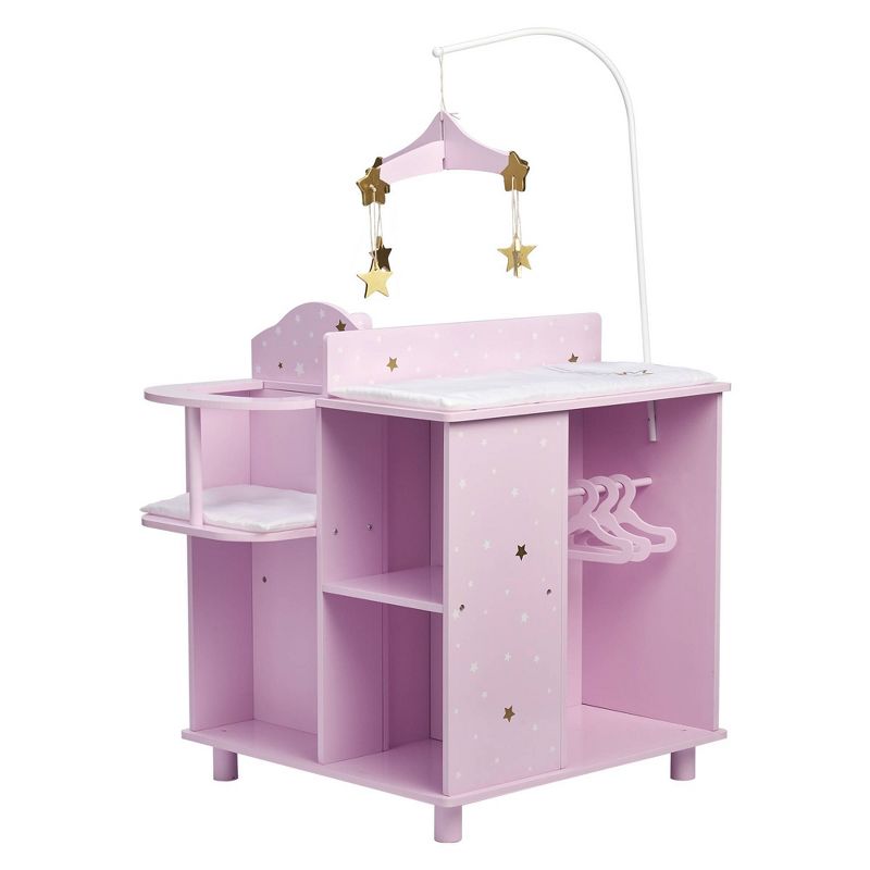 Olivia&#39;s Little World Twinkle Stars Princess Doll Changing Station Lilac/White, 6 of 9