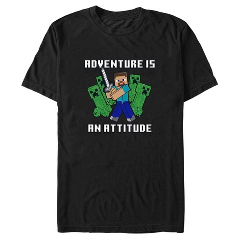 Men's Minecraft Steve and Creepers Adventure Is an Attitude T-Shirt - image 1 of 4