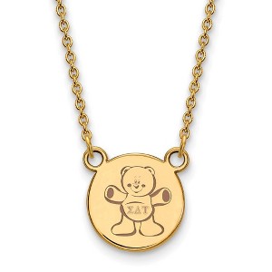 Black Bow Jewelry 14k Yellow Gold Plated Sterling Silver Sigma Delta Tau Greek Life Necklace 18 Inch - 1 of 4