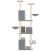 vidaXL Cat Tree Light grey Engineered wood 70.9 in Adjustable Armrests - 4 of 4