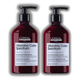 L'oreal Professional Paris Vitamino Color Spectrum Shampoo & Deep Conditioner (16.9 oz) DUO SET KIT - Add Shine | Maintains Vibrancy Up to 100 Days - 1 of 2