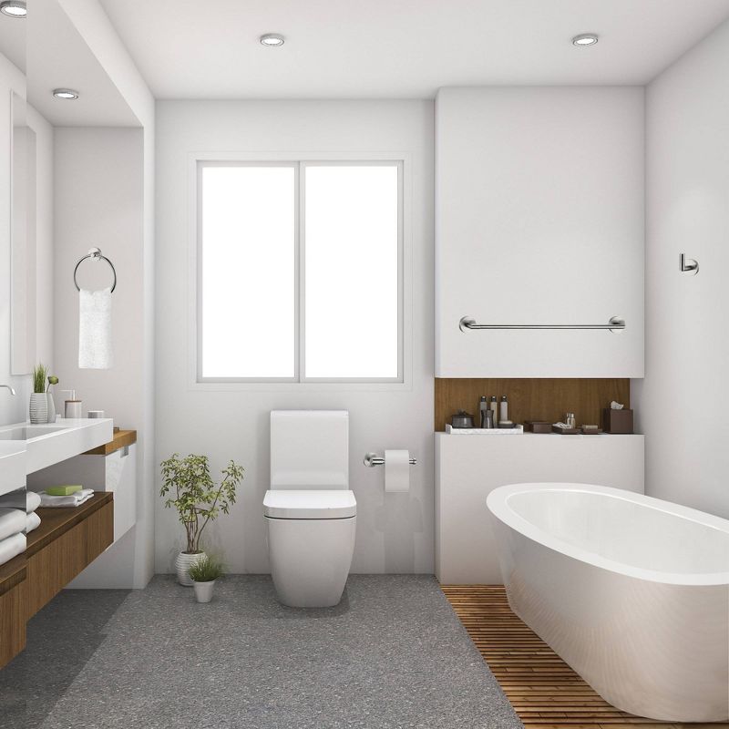 4pc Graz Bathroom Accessory Kit Polished Chrome - Design House, 3 of 8