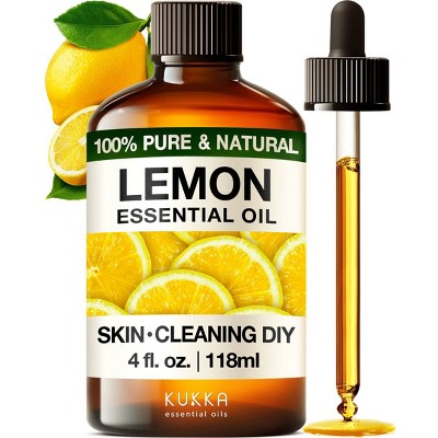 KUKKA Lemon Essential Oil 100% Pure Natural - 4 Fl Oz