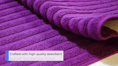 Sage Cotton Ribbed and Checkered Oversized Towel Set