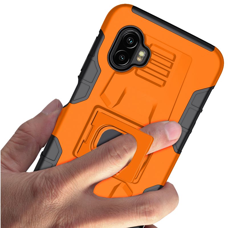 Nakedcellphone Rugged Case with Stand and Belt Clip Holster for Samsung Galaxy XCover 6 Pro Phone, 4 of 13