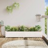 vidaXL Garden Planter White 70.9"x12.2"x12.2" Solid Wood Pine - 3 of 4