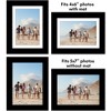 Americanflat 5x7 Picture Frame with Polished Plexiglass, Set of 2, Use as 4x6 Frame with Mat or 5x7 Frame Without Mat, Galleria Collection, Black - 4 of 4