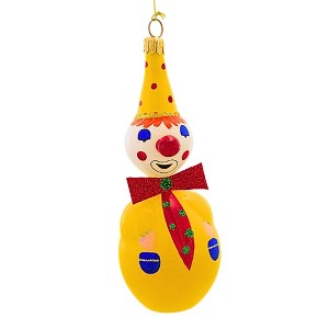 De Carlini Italian Ornaments 5.5 Inch Bananabritchez Christmas Tree Ornament , Clown Vintage Italian Ornament (1PC) - 1 of 4