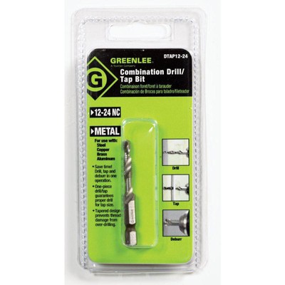 GREENLEE High Speed Steel Drill and Tap Bit 12-24 1 pc