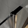 Bi-Fold Semi-Frameless Glass Shower Doors, 1/4'' ANSI Certified Clear Tempered Glass Screen, Reversible Installation, Hinged Shower Door for Bathroom - 2 of 4