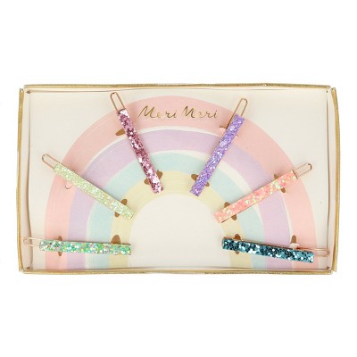Meri Meri Glitter Rainbow Hair Clips (Pack of 6)