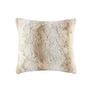 Gracie Mills Shawn Faux Brushed long Fur Square Pillow - 1 of 4