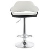 Elama 2 Piece Adjustable Faux Leather Bar Stool Set - 2 of 4