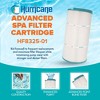 Hurricane Filters Replacement Spa Filter Cartridge for Unicel C-8325, PSD125U, Filbur FC-2790, and Sundance Horizontal Spa Cartridge, White, 3 Pack - 2 of 4