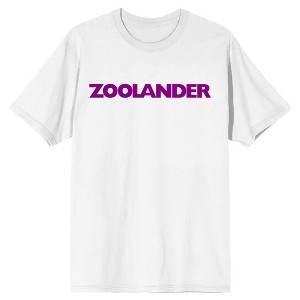 Zoolander Logo Crew Neck Short Sleeve Men's White T-shirt - 1 of 3