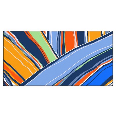 DorisciciArt autumn stripes Desk Mat - Deny Designs